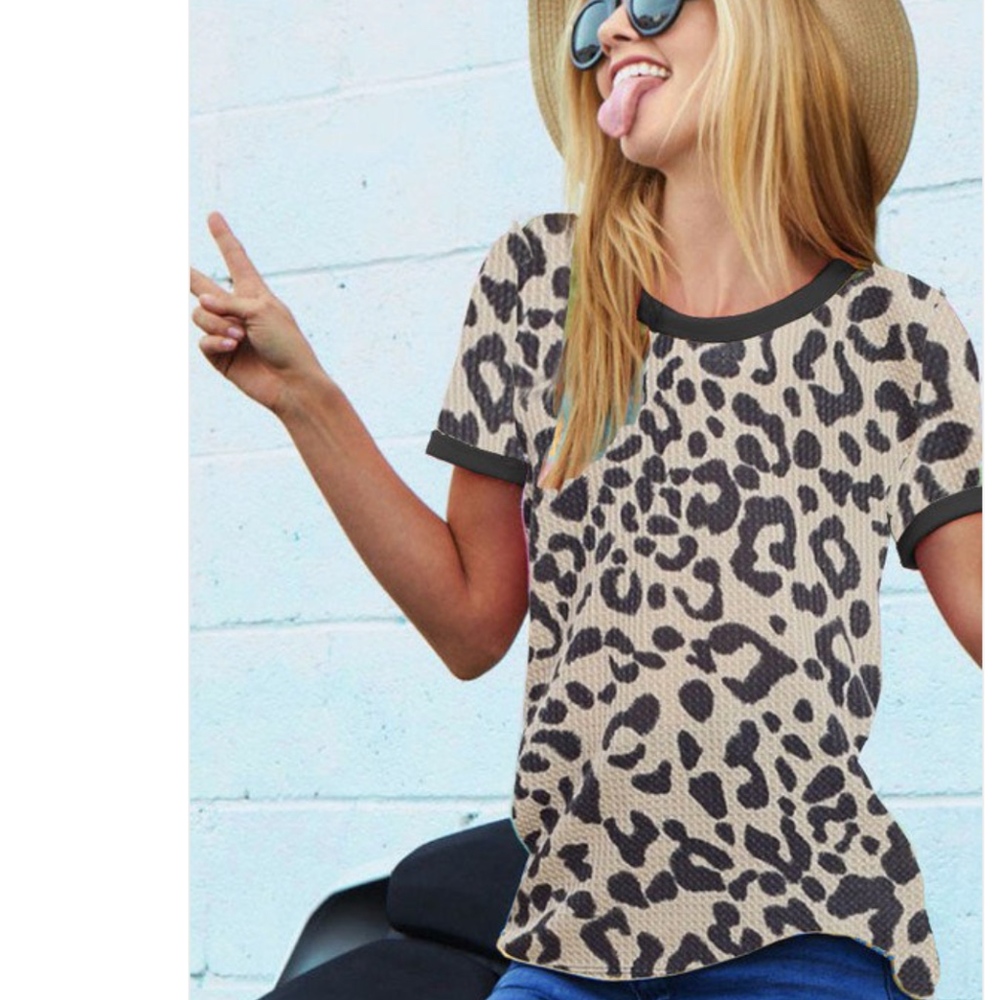 NWT Leopard Print Tee